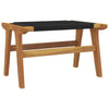 Solid Wood Teak Garden Chair with Footrest - Foldable Patio Lounger with M3J4