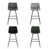 2/4/6x Velvet Padded Bar Stools Breakfast Kitchen Cafe Barstools with Backrest
