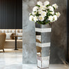 Stunning Large Crushed Diamond Vase Diamante Bling Silver Flower Vase Ornament