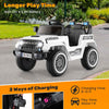 Chic 12V Kids Ride on Car Battery Powered Electric Jeep w/ Soft Start White