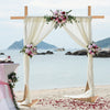 10FT Rustic Sturdy Wood Backdrop Stand Square Wedding Arch Stage Show Farmhouse