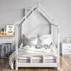 Pine Wood Toddler Bed House Design Boys Girls Bed Frame Bedstead Kids Bedroom