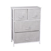 Storage Cabinet Drawers Fabric Metal Frame Sofa Side Bedroom Nightstand Bedside