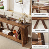 180 cm Long Sofa Table for Living Room, 2-Tier Narrow Console Table with Storage