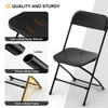 4 Pcs Black Folding Chair Foldable Computer Party Meeting Room Home Office Chair