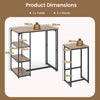 2 Person Dining Furniture Set 3-Piece Bar Table Set-Brown