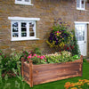 Wood Rectangle Raised Garden Bed Vegetable Elevated Plant Growing Box