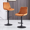 1/2/3/4x Bar Stools Adjustable Breakfast Kitchen Stools Velvet Swivel Gas Lift