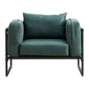 Single/Double/Triple Sofa Armchair Faux Leather Cushion Seat Metal Frame Armrest