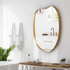 Framed Arched Mirror Wall Mounted Vanity Makeup Bedroom Glass Dressing Mirror