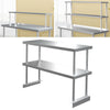 Commercial Kitchen Stainless Steel Single/Double Over Shelf Prep Table Workbench