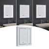 Dimmable LED Bathroom Mirror Cabinet Large Box with Clock/Shaver Socket/Demister