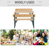 Picnic Bench Set 3-Piece Rectangular Trestle Beer Table Natural Wood Colour