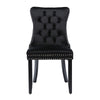 Set of 4 Velvet Dining Chairs with High Back Wooden Legs for Dining Room Kitchen