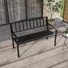 2-3-Persons Patio Bench Outdoor Metal Loveseat Chair-Black
