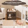 Foldable Wicker Kitten Condo 2-tier Rattan Cat House w/ Elevated Perch