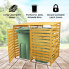 Wheelie Bin Storage Double Wooden Store Outdoor Garden Dustbin Shed Free Kit
