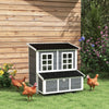 Wooden Chicken Coop w/ Nesting Box for 4-6 Chickens, 100 x 86 x 100cm
