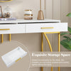 Modern Luxury Entryway Console Table Side Table with Storage Drawer Metal Legs