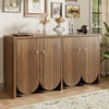 Elegant Walnut Sideboard with 4 Doors & Adjustable Shelves - Storage Cabinet