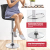 2x Faux Leather Chrome Breakfast Back Bar Stool Swivel Kitchen & Gas