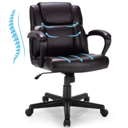 Modern Executive Chair PU Leather Computer Desk Chair Office Chair Adjustable