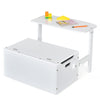 3-in-1 Kids Table and Chair Set Children Activity Bench Wooden Toy Storage Box