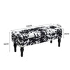 Storage Ottoman Seat Cow Print Velvet Bed End Stool Entryway Rest Window Bench