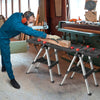 Portable Folding Work Bench Sawhorse Adjustable Wood Processing Worktable 150KG