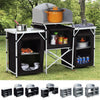 Outdoor 2-6 Shelf Camping Foldable Cupboard Kitchen Station Cook Table Aluminum