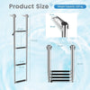 4-step Telescoping Boat Ladder Folding Dock Ladder Swimming Pool Ladder