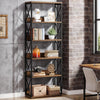 5-Tier Industrial Bookshelf, 70-Inch Tall Etagere Bookcase with Open Shelves