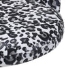 2x Black White Leopard Print Padded Barstools Adjustable Swivel Bar Stool Chair