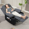 Massage Heated Recliner Chairs Electric Vibration Reclining Sofa w/ Cup Holder