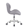 Computer Desk Chair Office Cushioned Chair Chrome Legs Swivel Fabric/PU/Velvet