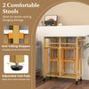 3 Piece Dining Table Set Extendable Kitchen Table Folding Breakfast Table