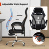 Reclining Computer Chair Ergonomic Home Office Chair Adjustable w/Footrest
