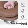 Cross Legged Desk Chair Computer PU Leather Vanity Chairs Armless Home Office