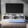 Floating TV Unit Cabinet Wall Mounted 140cm TV Stand High Gloss With LED Lights