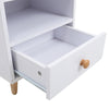 Bedside Table Cabinet Cupboard Night Stand Storage Organizer Shelving Rack White