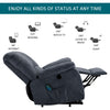 Massage Power Lift Recliner Chair Single Sofa with Heat & Vibration for Elderly