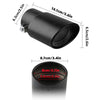 2X 63mm 2.5" Car Exhaust Pipe Trim Tail Muffler End Tip Stainless Steel Black UK