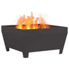 Fire Pit - Square Black 80x80x43 cm Steel