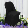 10x White Black Folding Chair Covers Spandex Wedding Chair Slipcovers Protector