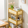 3-Tier Mobile Storage Rack Trolley Organizer Bookshelf Home Rolling Utility Cart