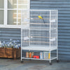 Large Bird Cage Budgie Cage for Finch Canaries Parrot with Stand White