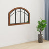 Large Window Garden Mirror Wall Mounted Metal Frame Indoor Outdoor Floral Decor
