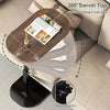 C Shaped Side Table, Adjustable Height C Shaped End Table 360°Swivel Couch