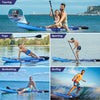 11FT Inflatable Stand Up Paddle Board SUP Surfboard 335*84*15cm with Kayak Seat