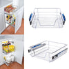 300-600MM PULL OUT WIRE BASKET KITCHEN LARDER DRAWER STORAGE CUPBOARD ORGANIZER